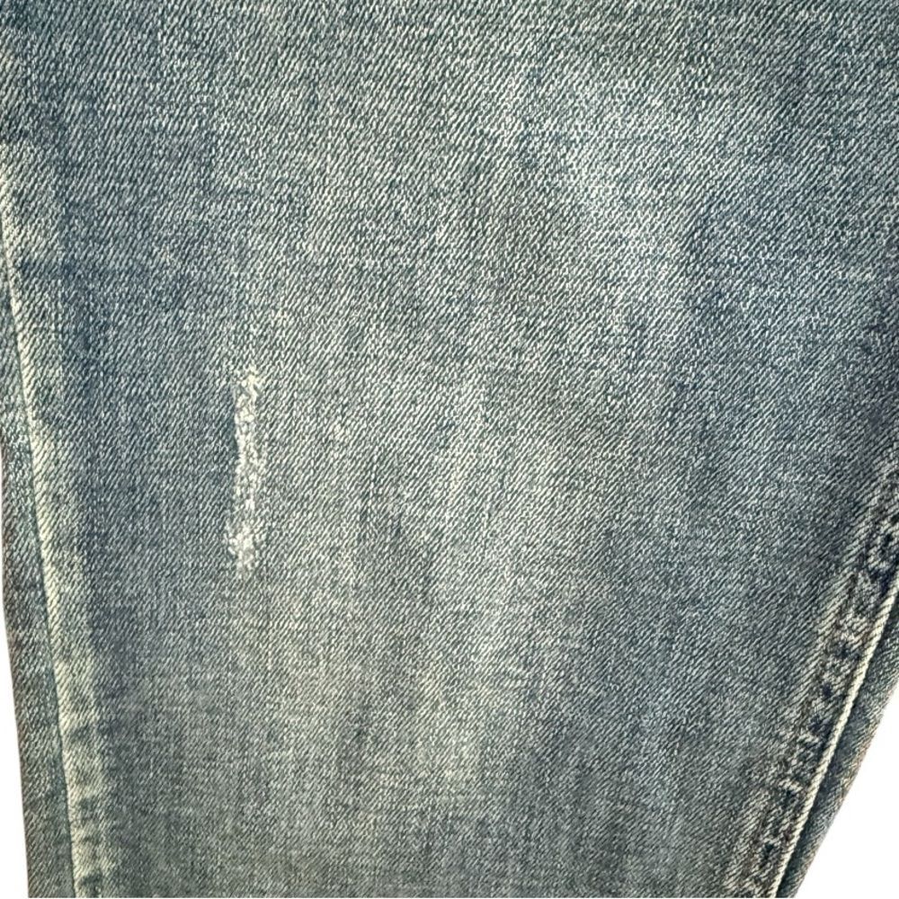 Kenneth Cole High Rise Straight Leg Jeans Blue Button Fly Raw Hem Denim Size 4 - Picture 8 of 8